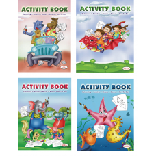 Activity Book Set Of 4 (Bear,Children,Elephant,Star)