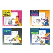 How To Draw Set Of 4 Books