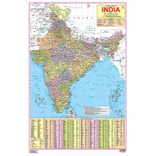 India Map - Laminated Both Sides (Wallchart)