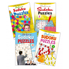 Set of 4 Sudoku Puzzles Books Medium