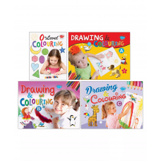 Drawing & Colouring Books Pack of 4