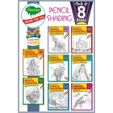 Sawan Pencil Shading Books Pack of 8 - English