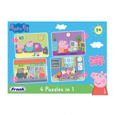 Frank Peppa Pig : 4 Puzzles in 1