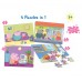 Frank Peppa Pig : 4 Puzzles in 1