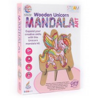 Ratna's Wooden Unicorn Mandala Art